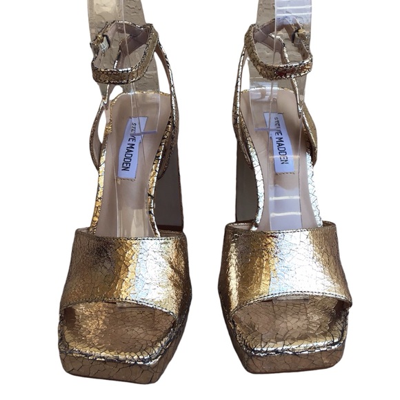 Steve Madden Gold Propel Platform Heel Size 6 - Picture 10 of 14